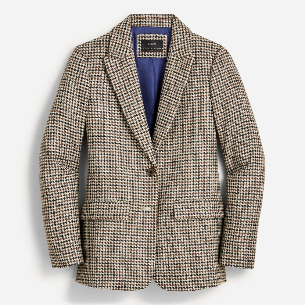 J. Crew Sommerset Blazer in houndstooth English wool 6T